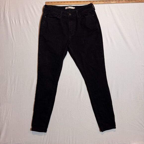 Levi's Denim - Levi Women's Jeans 12 Black, Classic Straight Denim ,Button Zip Up , Black Label